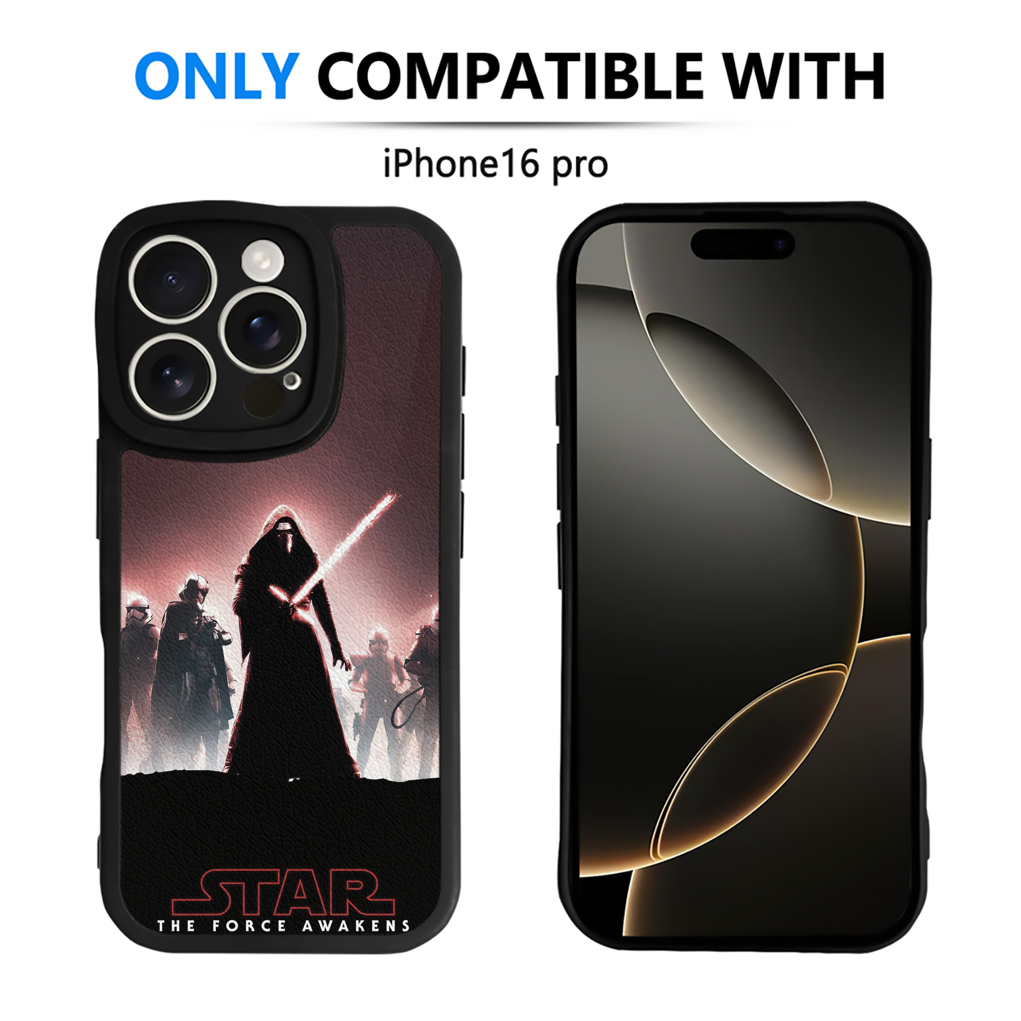 （画像用） スター・ウォーズ Star Wars 【iPhone 16シリーズ対応】シリコンスマホケース（レザー調） 材質：シリコン
